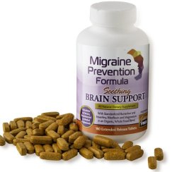 Migraine Prevention Formula – Soothing Brain Support – 180 Caplets – 3 Month Supply