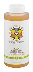 Baby Mantra 3-in-1 Bubble Bath, Shampoo + Wash with Lavender Oil & Aloe