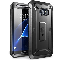 Galaxy S7 Edge Case, SUPCASE Full-body Rugged Holster Case WITHOUT Built-in Screen Protector for Samsung Galaxy S7 Edge (2016 Release), Unicorn Beetle PRO Series – Retail Package (Black/Black)