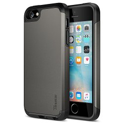 iPhone SE Case, Trianium [Protak Series] Ultra Protective Cases For Apple iPhone SE (2016) & iPhone 5S 5 [Gunmetal Gray] Dual Layer + Shock-Absorbing Hard Bumper Cover [Lifetime Warranty]
