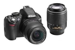 Nikon D3100 14.2MP Digital SLR Double-Zoom Lens Kit with 18-55mm and 55-200mm DX Zoom Lenses (Black) (Discontinued by Manufacturer)