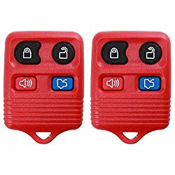 2 KeylessOption Red Replacement 4 Button Keyless Entry Remote Control Key Fob