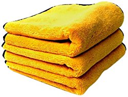 Chemical Guys MIC_506_03 Professional Grade Premium Microfiber Towels, Gold (16 in. x 16 in.) (Pack of 3)