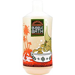 Alaffia – Everyday Coconut – Moisturizing Bubble Bath for Babies and Up, Coconut Strawberry, 32 ounces