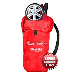 Angel Baby Travel Gate Check Bag for UMBRELLA Strollers – Made of DURABLE DOUBLE STRENGTH Polyester with Shoulder Strap, Water Resistant, Lightweight – Great for Airplane and Storage