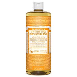 Dr. Bronner’s Magic Soaps 18-In-1 Hemp Citrus Orange Pure Castille Soap, 32-Ounce Bottle