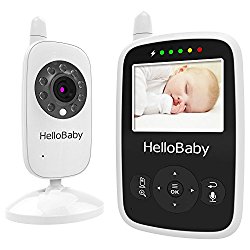 Hello Baby Digital Security Baby Videos Camera with Night Vision Temperature Monitoring & 2 Way Talk Talkback System, White