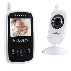 Hello Baby Digital Security Baby Videos Camera with Night Vision Temperature Monitoring & 2 Way Talk Talkback System, White