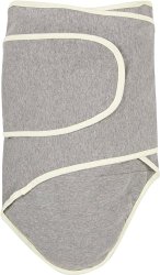 Miracle Blanket Swaddle, Grey with Yellow Trim
