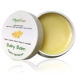 Organic Baby Balm – Instant Relief From Diaper Rash, Chapped Skin, Eczema and More – Soothing Calendula and Organic Oils Heal Damaged Skin and Protect Baby’s Skin