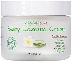Organic Baby Eczema Cream for Face and Body, Powerful Healing Formula with Vitamin E, Honey and Coconut Oil, Best Eczema Treatment for Babies (2oz)