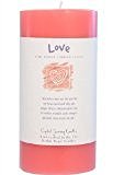 6″ x 3″ Crystal Journey Herbal Magic Reiki Charged Pillar Candle, Love,
