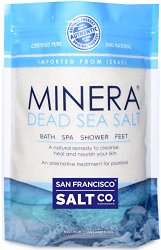 Minera Dead Sea Salt, 10lbs Fine Grain. 100% Pure and Certified. Natural treatment for psoriasis, eczema, acne and more