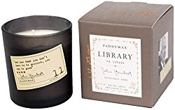 Paddywax Library Collection John Steinbeck Soy Wax Candle, Smoked Birch/Amber, 6.5 oz