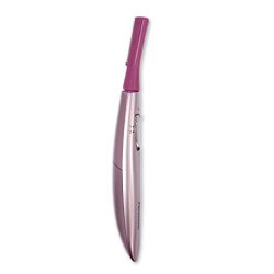 Panasonic ES2113PC Facial Hair Trimmer for Women, with Pivoting Head and Eyebrow Trimmer Attachments, Battery-Operated