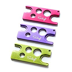 SOLIGT 3-Pack Multi-color Metal Essential Oil Key Tool (Lavender Purple,Rose Red,Basil Green), An universal opener and remover for roller balls and caps on most bottles