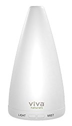 Viva Naturals Aromatherapy Essential Oil Diffuser – Vibrant Changeable LED Lights & Soothing Mist, Automatic Shut Off