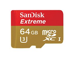 SanDisk Extreme 64GB microSDXC UHS-I Card with Adapter (SDSQXNE-032G-GN6MA) [Old Version]