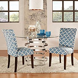 2-Piece Starlite Moroccan Upholstered Parsons Wooden Dining Chair