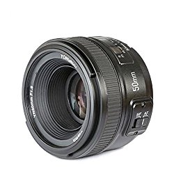 YONGNUO YN50 50mm F1.8 Lens Large Aperture Auto Focus AF Lens for Nikon DSLR Cameras + CEARI MicroFiber Cloth