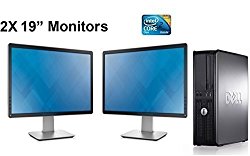 Dell OptiPlex 780 Computer Package Core 2 Duo 2.9, 8GB RAM, 250GB HDD, Windows 10, Dual 19″ Monitor