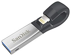 SanDisk iXpand Flash Drive, 128GB, for iPhone and iPad, Black/Silver (SDIX30C-128G-GN6NE) Newest Version