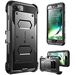 iPhone 7 Plus Case, i-Blason ArmorBox Daul Layer [Full body] [Heavy Duty Protection ] Shock Reduction / Bumper Case with built in Screen Protector for Apple iPhone 7 Plus 2016 Release (Black)