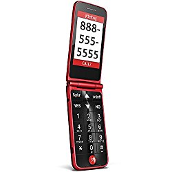 Jitterbug Flip Easy-to-Use Cell Phone for Seniors – Red by GreatCall