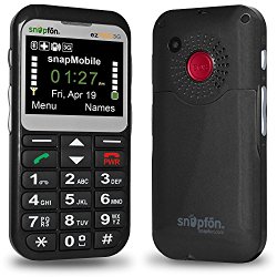 Snapfon ezTWO Senior Unlocked GSM Cell Phone, SOS Button, Hearing Aid Compatible