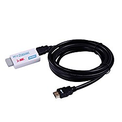 HDE Wii to HDMI Converter Adapter 1080p HD Video Audio Output + 10 ft HDMI Cable for Nintendo Wii