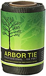 DeepRoot Arbortie Staking and Guying Material, 100-Feet Roll, Olive