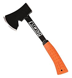 Estwing EO-25A 14″ Camper’s Axe with Orange Shock Reduction Grip, Black Finish