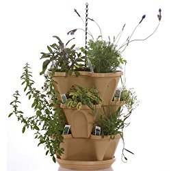 Self Watering Stackable Planters – 3 Tier Set – Tuscany (12″)