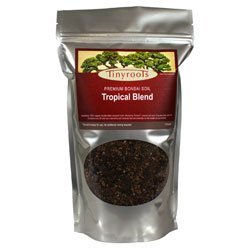 Tropical Bonsai Tree Soil Blend Two Quarts From Tinyroots. 100% Organic. For Ficus, Fukien Tea, Buttonwood, Dwarf Jade & other Tropical varieties. FRIT, Mineral Additives, Perfect For Healthy Bonsai Growth