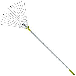 63 Inch Adjustable Garden Leaf Rake – Expanding Rake – Expandable Head From 7 Inch to 22 Inch