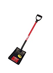 Bully Tools 82520 14-Gauge Square Point Shovel with Fiberglass D-Grip Handle