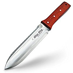 Dig DigTM – NEW & IMPROVED Japanese Hori Hori Garden Landscaping Digging Tool With Stainless Steel Blade & Ultra High Quality Sheath