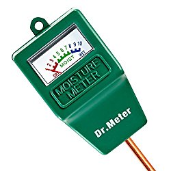 Dr.Meter® Moisture Sensor Meter, Soil Water Monitor, Hydrometer for Gardening, Farming, Indoor/Outdoor Use