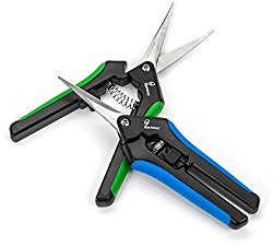 GreenThumbPro Hydroponic 2 Pack Straight blade and Curved Blade Flower Leaf Trimmer Pruner Shears