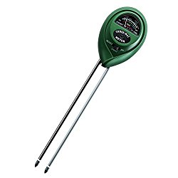 Growel 3-in-1 Soil Moisture Meter, Light and pH Acidity Tester Plant Tester for Garden Farm Lawn Indoor & Outdoor (No Battery needed)