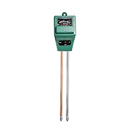 Mudder 3-in-1 Soil Moisture Meter with Plant Light & PH Test Gauge Function, Suitable for Testing pH Acidity, Moisture & Sunlight for Gardening, Farming, indoor & outdoor, No Battery Needed