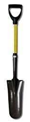 Nupla SS14D Sharp Shooter Drain Spade with 16 Gauge Hollow Back Blade and Plastic D Grip, 27″ Classic Handle, 4-3/4″ x 14″ Blade Size