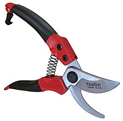 Tabor Tools Lightweight Pruning Shears, Garden Bypass Pruner with HQ Chrome Plated Blade, Special Design for Small-Medium Size Hands. Great for Trimming Shrubs, Bushes, Vines, Roses and Plants