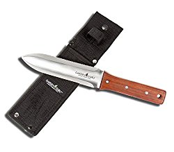 Ultimate Gardening Tool Hori Hori Garden Knife Perfect for Weeding Digging and Pruning Included Light Weight Nylon Sheath – Garden Blade SSR by Garden Guru Lawn and Garden Tools