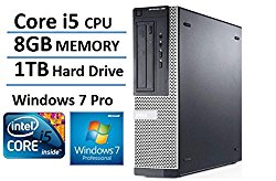 2016 Dell Optiplex 390 Business High Performance Desktop Computer PC (Intel Quad-Core i5-2400 up to 3.4GHz, 8GB DDR3, 1TB HDD, HDMI, DVD, Windows 7 Pro 64-bit) (Certified Refurbished)