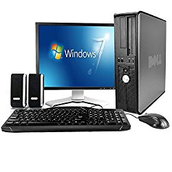 Dell Desktop Computer Package with WiFi, Dual Core 2.0GHz, 80GB, 2GB, Windows Professional, 17″ Monitor, Keyboard, Mouse, Speakers (Certified Refurbished)
