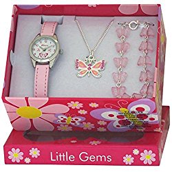 Ravel Little Gems Kids Butterfly Watch & Jewellery Gift Set For Girls R2217