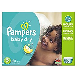 Pampers Baby Dry Diapers Size 5, 160 Count