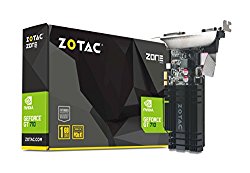 ZOTAC GeForce GT 710 1GB DDR3 PCIE x 1 , DVI, HDMI, VGA, Low Profile Graphic Card (ZT-71304-20L)