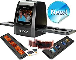 zonoz FS-ONE 22MP Ultra High-Resolution 35mm Negative Film & Slide Converter Scanner w/ 2.4″ TFT LCD – No Computer or Software Required – TV Out Cable Included & Worldwide Voltage 110V/240V AC Adapter